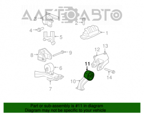 Подушка двигателя задняя Chrysler 200 11-14 2.4