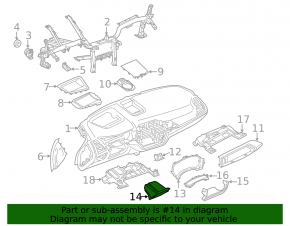 Panou frontal buzunar cutie BMW X3 G01 18-21 bej