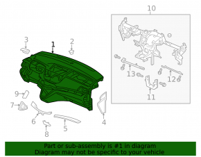 Торпедо передняя панель без AIRBAG Honda CRV 12-14