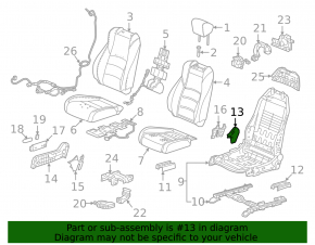 Ornamente laterale scaun pasager Honda Accord 18-22 negru, 2 piese