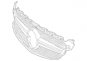 Grilă radiator Mercedes Clasa C W205 43 15-21 sub cameră