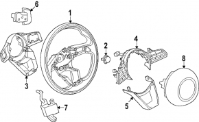 Накладка руля Mazda CX-90 24-26 хром под резиновый руль