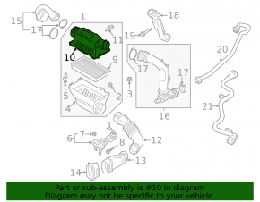 Верхняя крышка корпуса воздушного фильтра Ford Explorer 20-24 3.0T