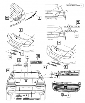 Распорка передних стоек Dodge Journey 11-
