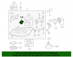 Корректор фары Honda Accord 13-15