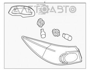 Фонарь внешний крыло левый Mazda 3 14-16 BM led