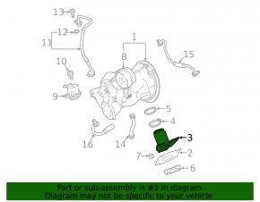Фланец турбины Audi A6 C8 19-25 3.0T