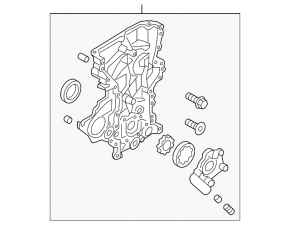 Передняя крышка двигателя Hyundai Veloster 12-15 1.6