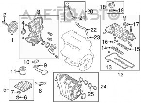 Передняя крышка двигателя Hyundai Veloster 12-15 1.6
