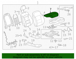 Пассажирское сидение Chevrolet Bolt EV 22-23 с airbag, механическое, подогрев, кожа черная