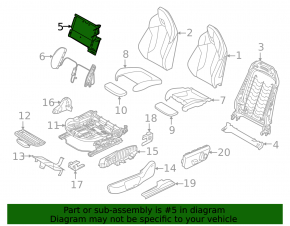 Поясничный подпор водительского сидения в сборе BMW X1 F48 16-22