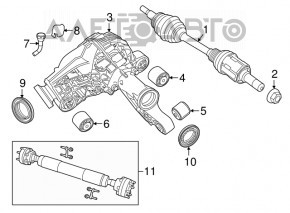 Привод полуось передняя левая Dodge Durango 11-26 5.7, 6.4 под раздатку без пониж