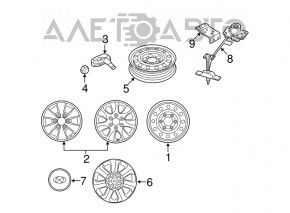 Гайка колесная d21 M12x1.5 Kia Soul 14-16 тип 2
