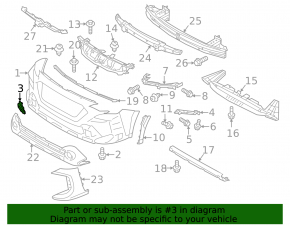 Capac cârlig remorcare bara față Subaru Outback 2023-2025