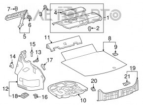 Spumă plastică sub sculele Toyota Camry v70 18-24 FWD, zdrobită