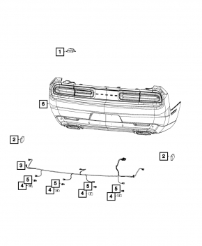 Parking Distance Control Dodge Challenger 15-16