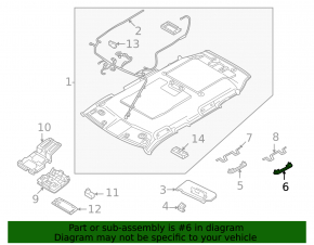 Ручка потолка задняя левая Mitsubishi Outlander 22-26 черная