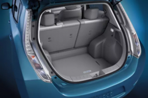 Ковер багажника ткань Nissan Leaf 13-17 черный, тип 2
