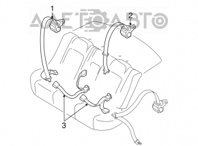 Ремень безопасности задний левый Mazda3 03-09