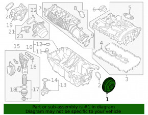 Шкив коленвала BMW X1 F48 16-19 B46