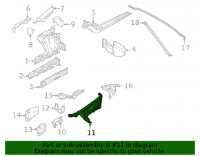 Кронштейн крыла левый BMW X1 U11 24-26