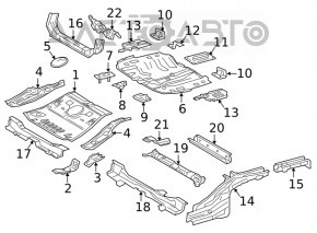 Корыто багажника Toyota Prius 50 16-22 FWD