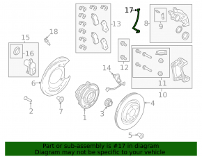 Furtun de frână spate dreapta pentru Land Rover Range Rover 22-25