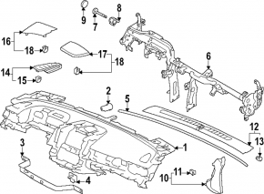 Накладка передней панели боковая левая Subaru Forester 25-26
