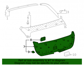 Обшивка двери багажника нижняя Toyota Prius 50 16-22 черн, царапины