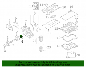 Крышка коленвала BMW 5 G30 18-23 N63B44C 4.4T AWD