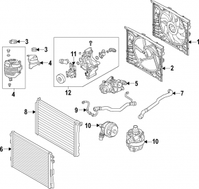 Radiator de răcire cu apă BMW 5 G30 21-23 2.0T, 530e hibrid
