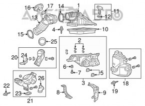 Резонатор воздушный Honda CRV 12-14 2.4
