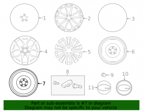 Запасное колесо докатка Subaru Forester 14-18 SJ R17, полноценное
