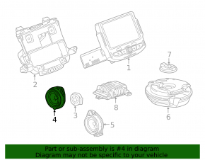Динамик дверной передний левый Buick Encore 13-20 Bose