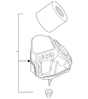 Корпус воздушного фильтра Audi A6 C8 19-25 3.0T