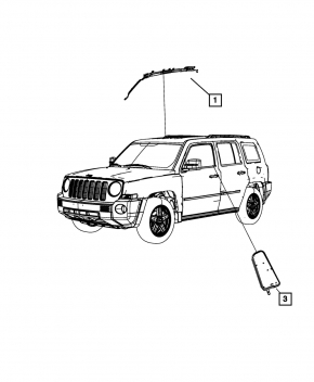 Подушка безопасности airbag боковая шторка левая Jeep Compass 11-15 ржавый пиропатрон