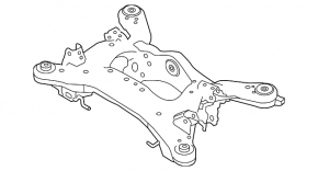 Подрамник задний Infiniti Q50 14-20 3.0T, 3.5, 3.7 микротрещины 1 С/Б редуктора