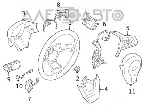 Кнопки управления на руле Subaru Forester 19-21 SK
