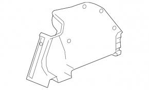 Обшивка арки правая Honda Civic X FC 19-21 4d черная