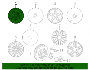 Диск колесный R17 x 7,5J Mercedes W213 E 17-23 бордюрка
