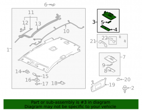 Плафон освещения пассажир Mazda3 MPS 09-13