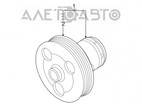 Водяная помпа VW Passat b7 12-14 USA 2.5