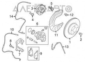 Диск тормозной передний левый BMW 2 G42 22-26 330мм
