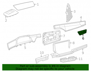 Deflector de aer față stânga VW Atlas 24-25 negru, cu crom