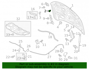 Отбойник капота внутренний левый Audi A6 C7 12-18
