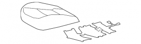 Scaun pasager Toyota Prius 50 19-22 fără airbag, material textil, negru, mecanic, încălzit