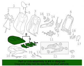 Scaun pasager Toyota Prius 50 19-22 fără airbag, material textil, negru, mecanic, încălzit