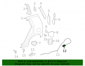 Концевик лючка бензобака Lexus RX350 RX450h 10-15