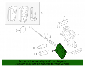 KEYLESS ENTRY ANTI THEFT CONTROL MODULE Cadillac CTS 14-14