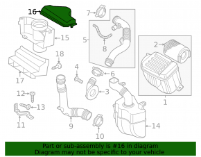 Воздухоприемник VW Jetta 11-15 USA 2.0, 1.8T